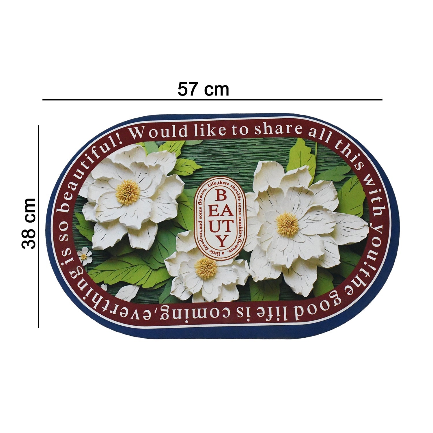 Soft and highly absorbent bath mat with floral 3D design Soft and highly absorbent bath mat with floral 3D design